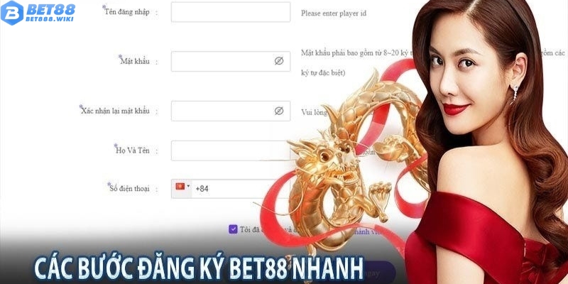 Hướng dẫn các bước đăng ký Bet88 nhanh chóng